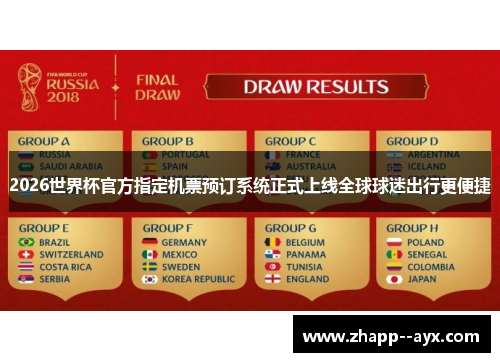 2026世界杯官方指定机票预订系统正式上线全球球迷出行更便捷 2026世界杯官方指定机票预订系统正式上线全球球迷出行更便捷